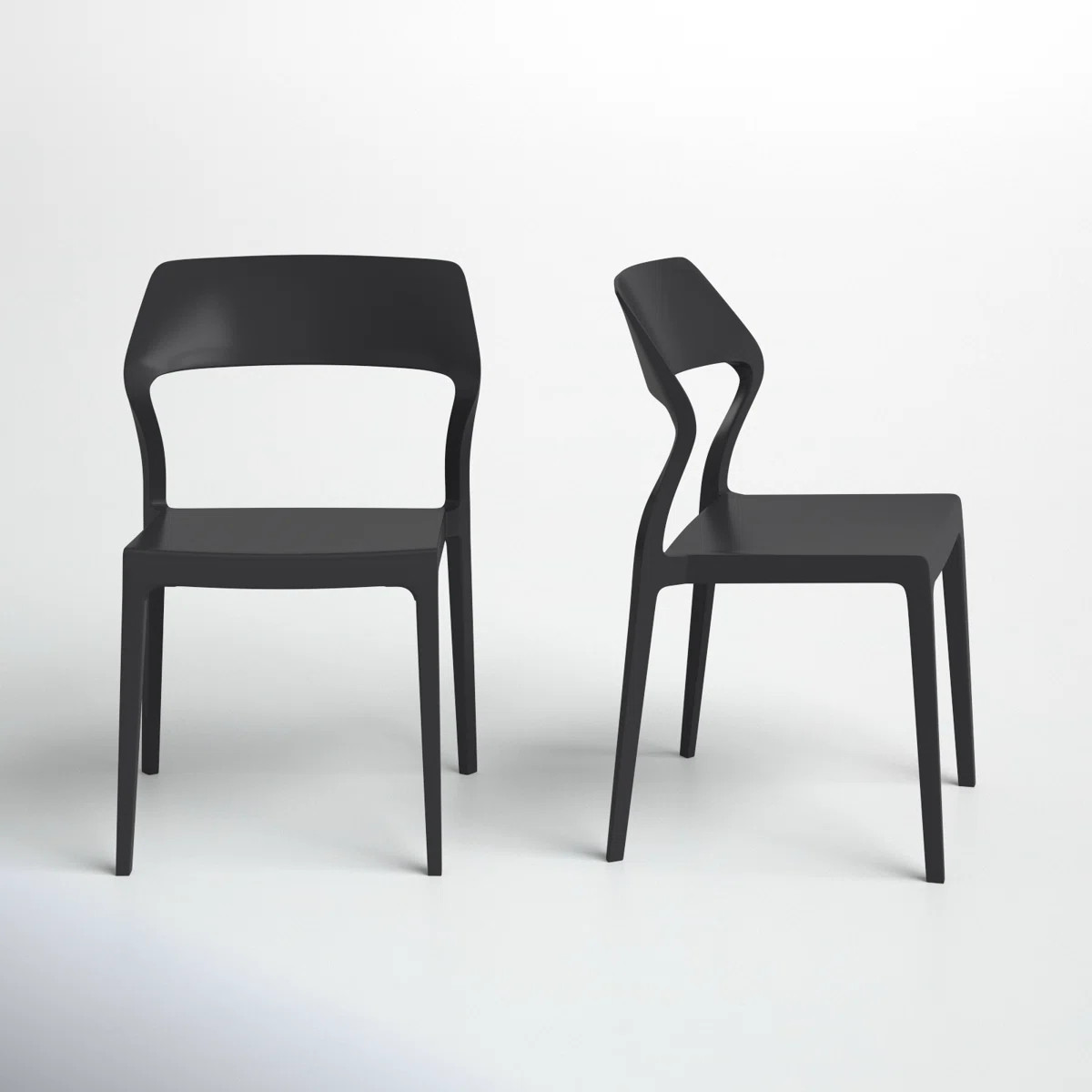Farrah Stacking Patio Dining Side Chair (Set of 2) | Wayfair North America