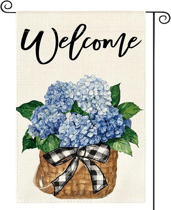 AVOIN colorlife Hydrangea Spring Summer Garden Flag 12x18 Inch Double Sided Outside, Floral Welco... | Amazon (US)