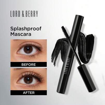 Splashproof Waterproof Mascara Black â Sweatproof, Smudge-Proof, And Long-Lasting For Perfect Lashes | SHEIN