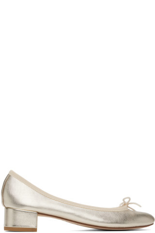 Repetto - Gold Camille Heels | SSENSE