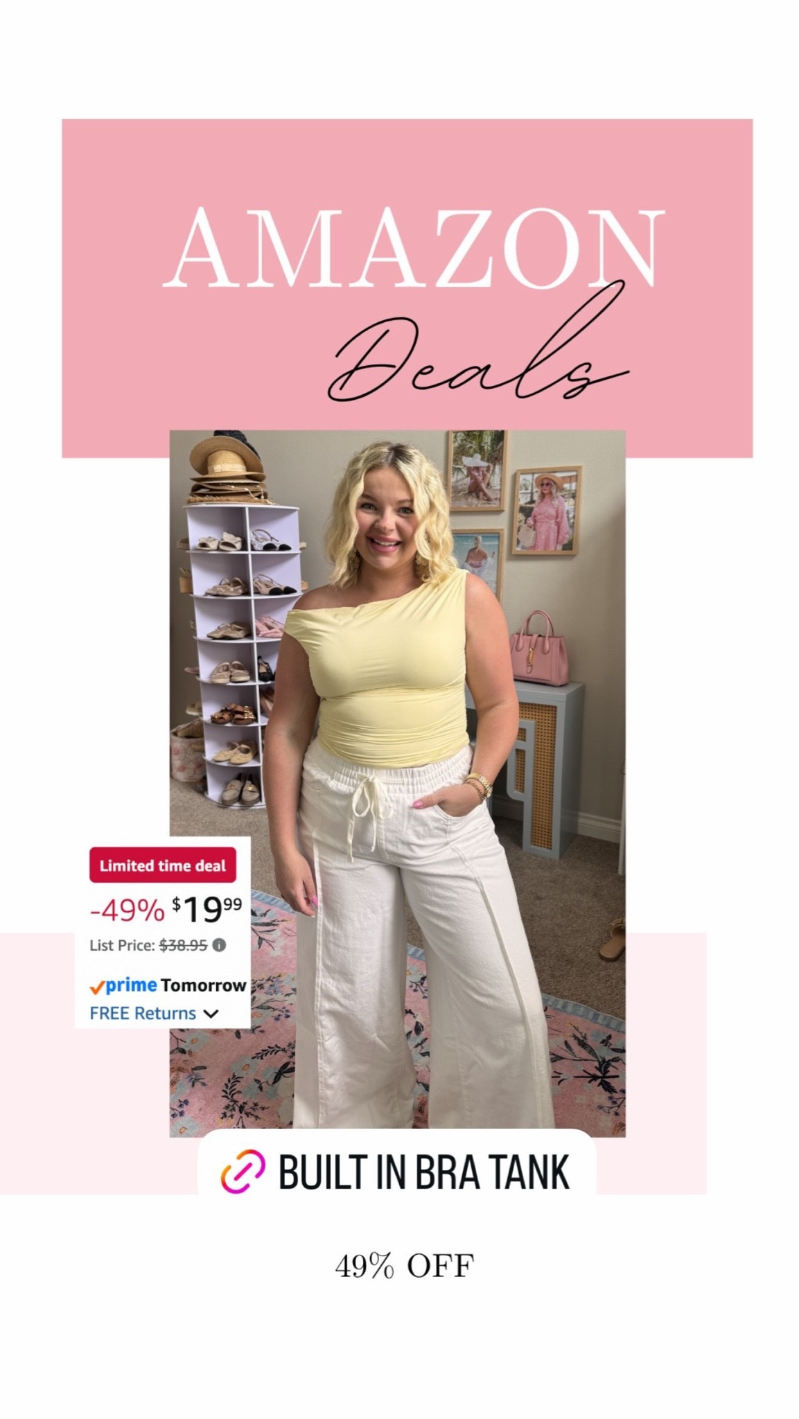Off shoulder open back no bra tank on Deal!! This one is so easy to wear casually or to dress up!

#LTKMidsize #LTKSeasonal #LTKSaleAlert