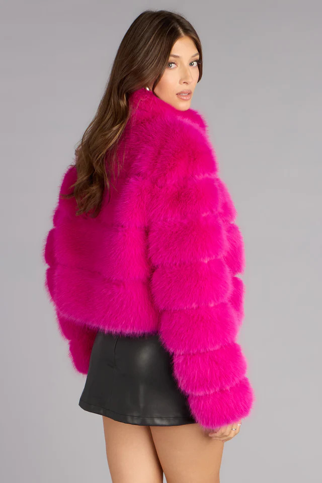 Frost Mode Faux Fur Crop Jacket | Windsor Stores