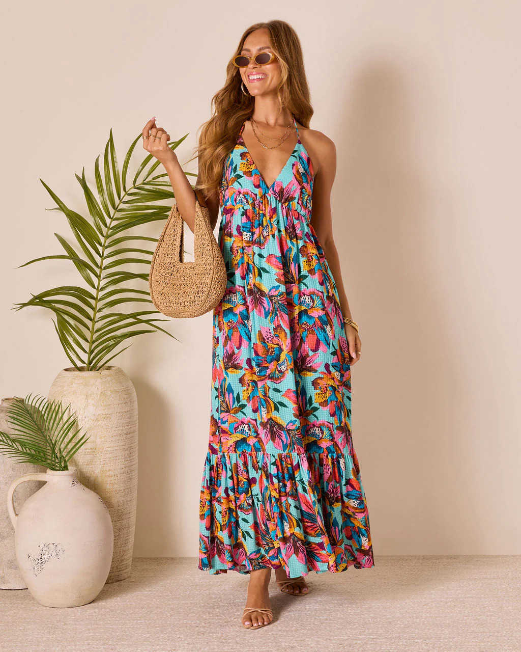 Leniah Tropical Floral Maxi Dress | VICI