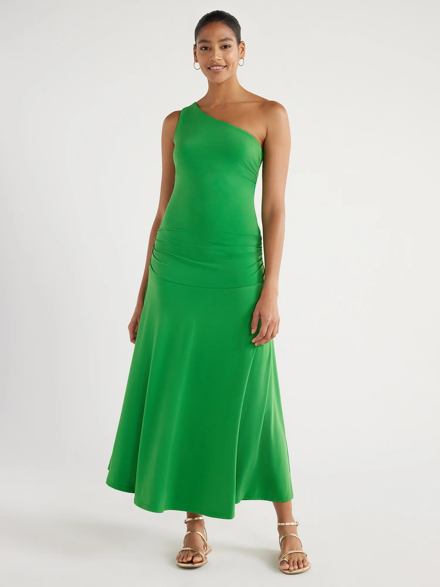 Scoop Women’s One Shoulder Dress, XS-XXL | Walmart (US)