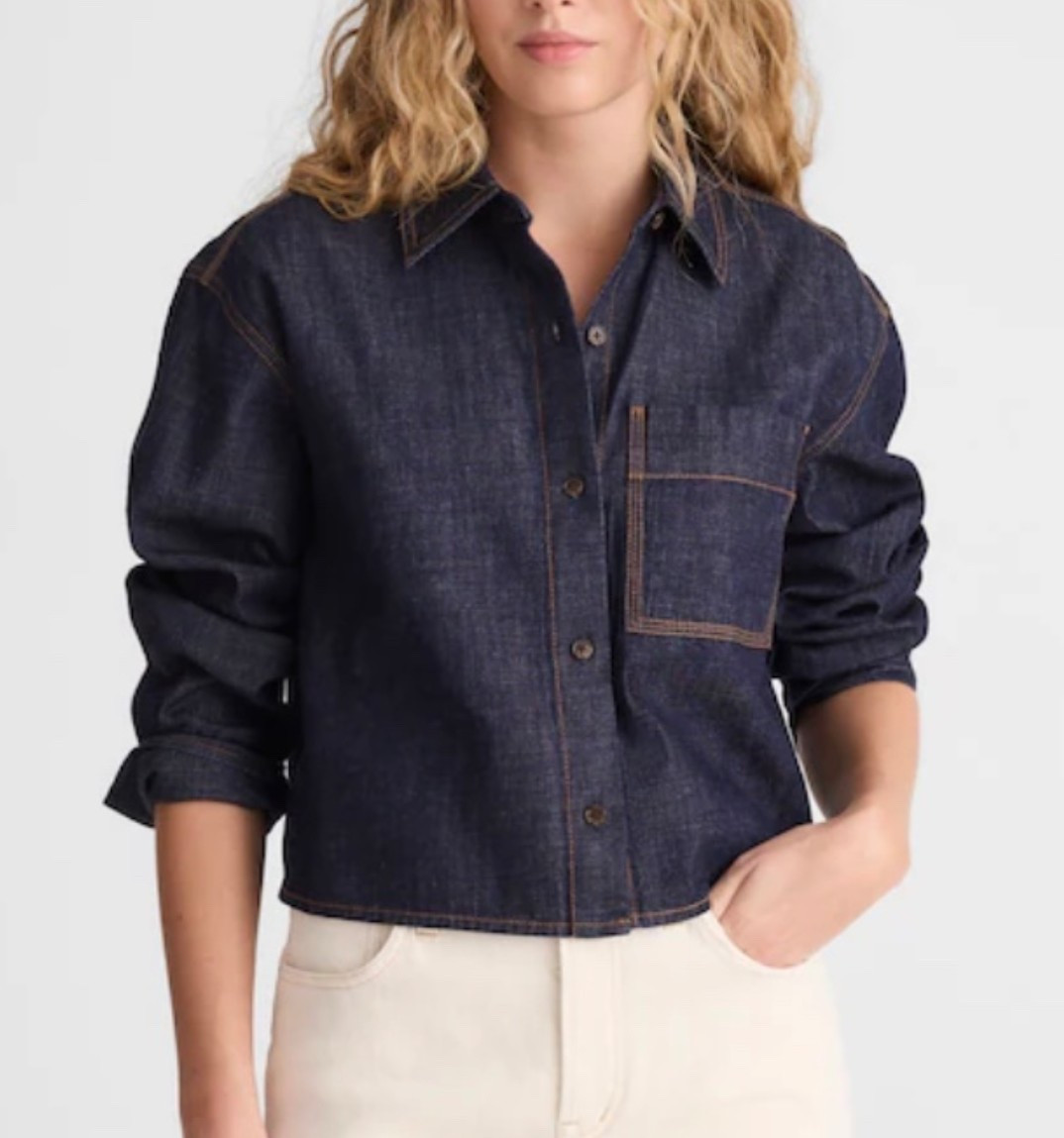 Denim shirt 

New arrivals 
Dark denim 
Spring 

#LTKSeasonal