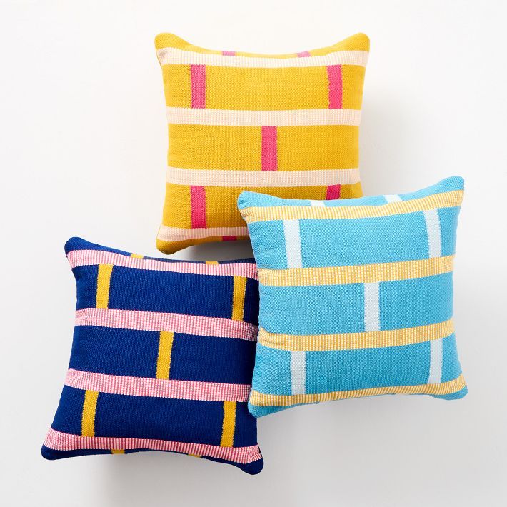 Dash & Stripe Indoor/Outdoor Pillow | West Elm (US)