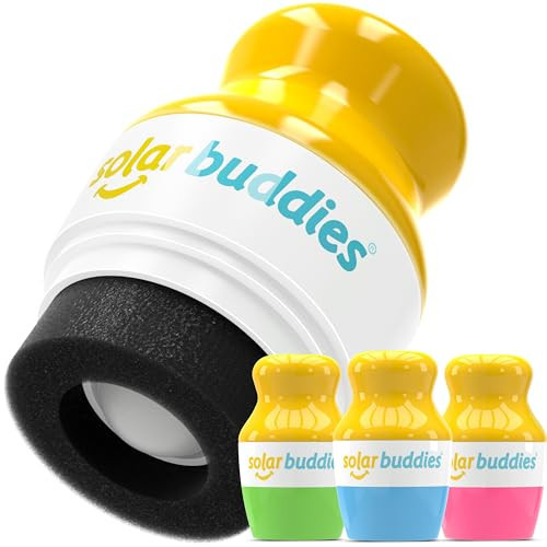 Solar Buddies Sunscreen Applicator - Pink, Green, Blue - BPA-Free Refillable Roll on Sponge Sunscreen, Suncream & Lotion Applicator For Kids, Adults & Families - Holds 3.4fl oz, Perfect Travel Size | Amazon (US)