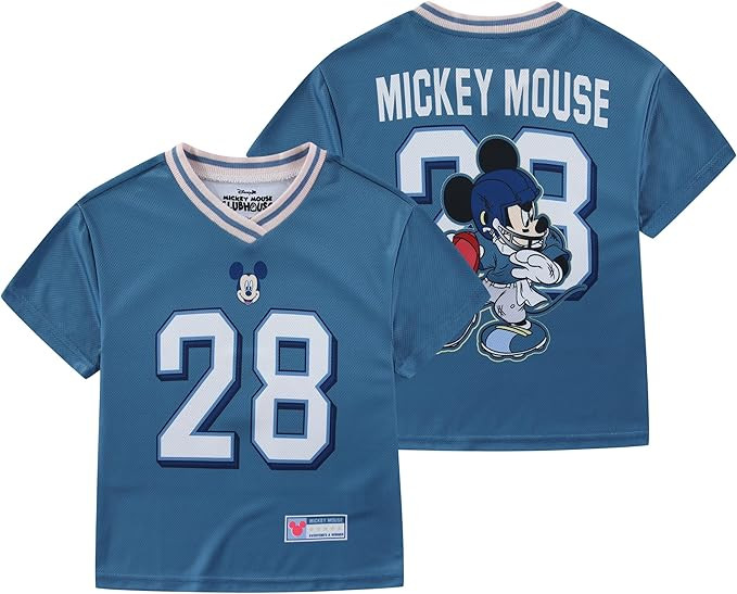 Disney Mickey Mouse Boys Jersey Mesh Shirt for Toddler to Big Kids | Amazon (US)