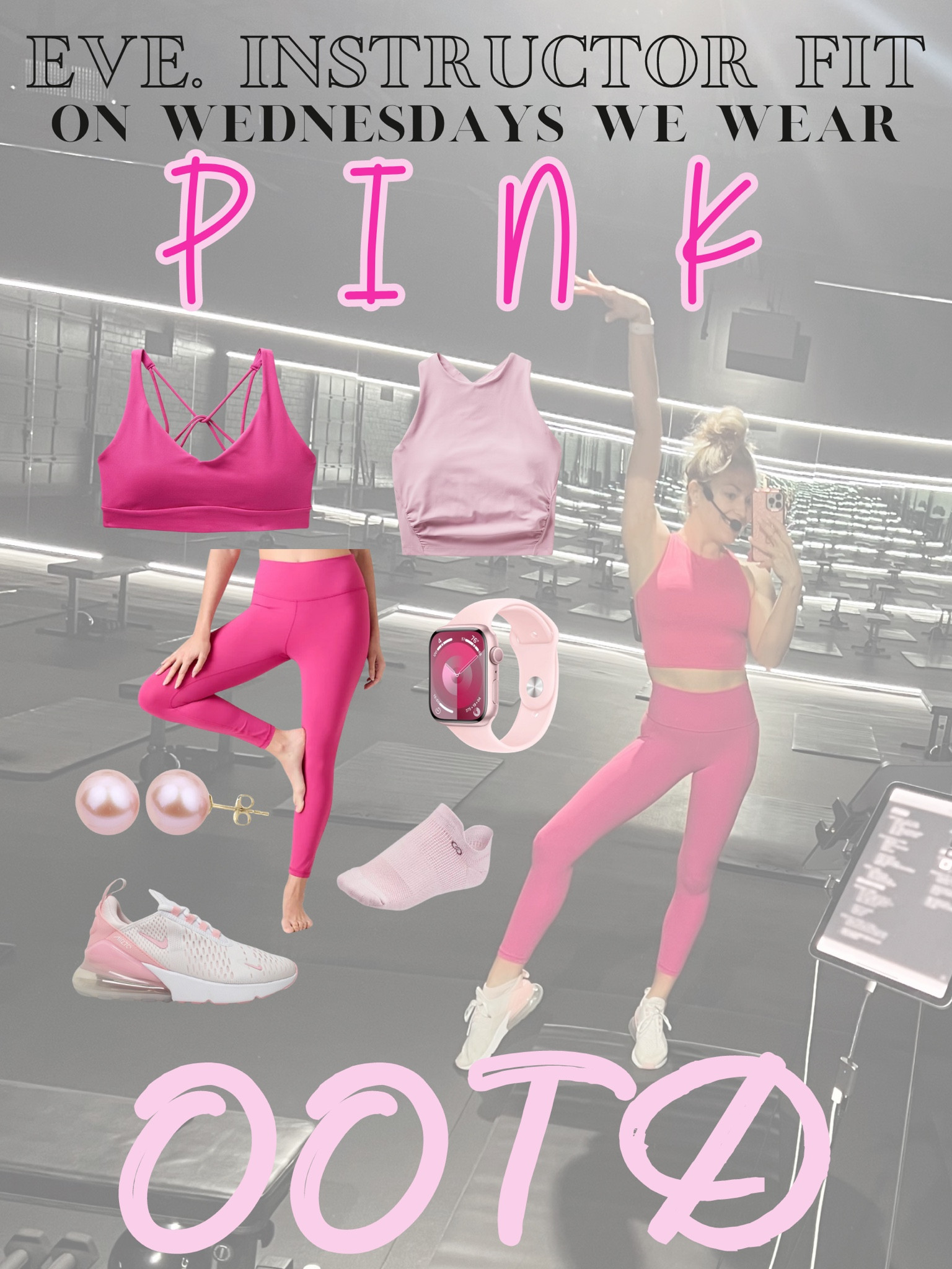 The quote says “On Wednesdays we wear pink” … but I personally like to wear pink everyday! 🩷 

Fitness
Exercise Outfits 
Athleisure 
Pink Sets 
Lifestyle 
Beauty
Style 

#LTKfitness #LTKstyletip #LTKActive