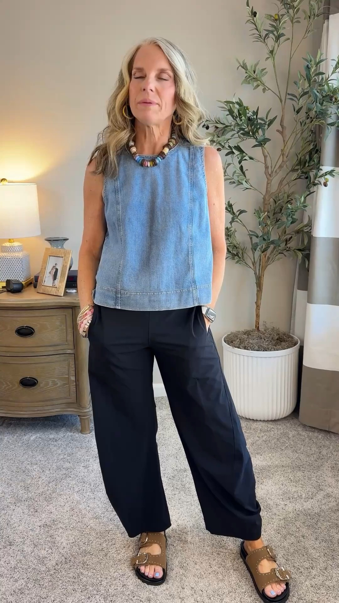 Wearing small top and 4 pants. Use code LISAXSPANX for 15% off your first purchase.

#LTKootd #LTKOver40