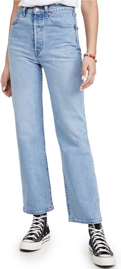 Levi's Women's Premium Ribcage Straight Ankle Jeans | Amazon (US)