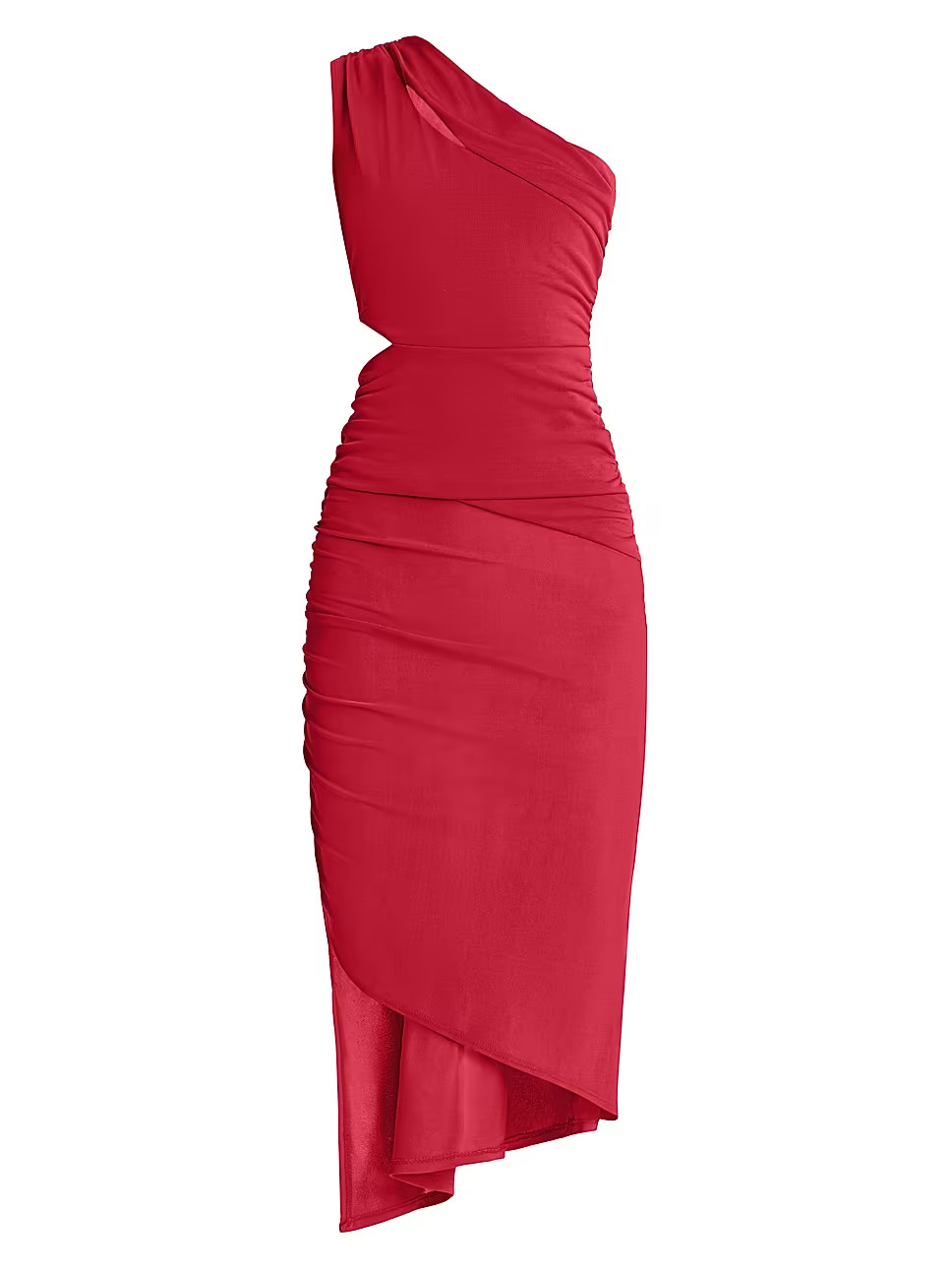 One-Shoulder Cut-Out Midi-Dress | Saks Fifth Avenue