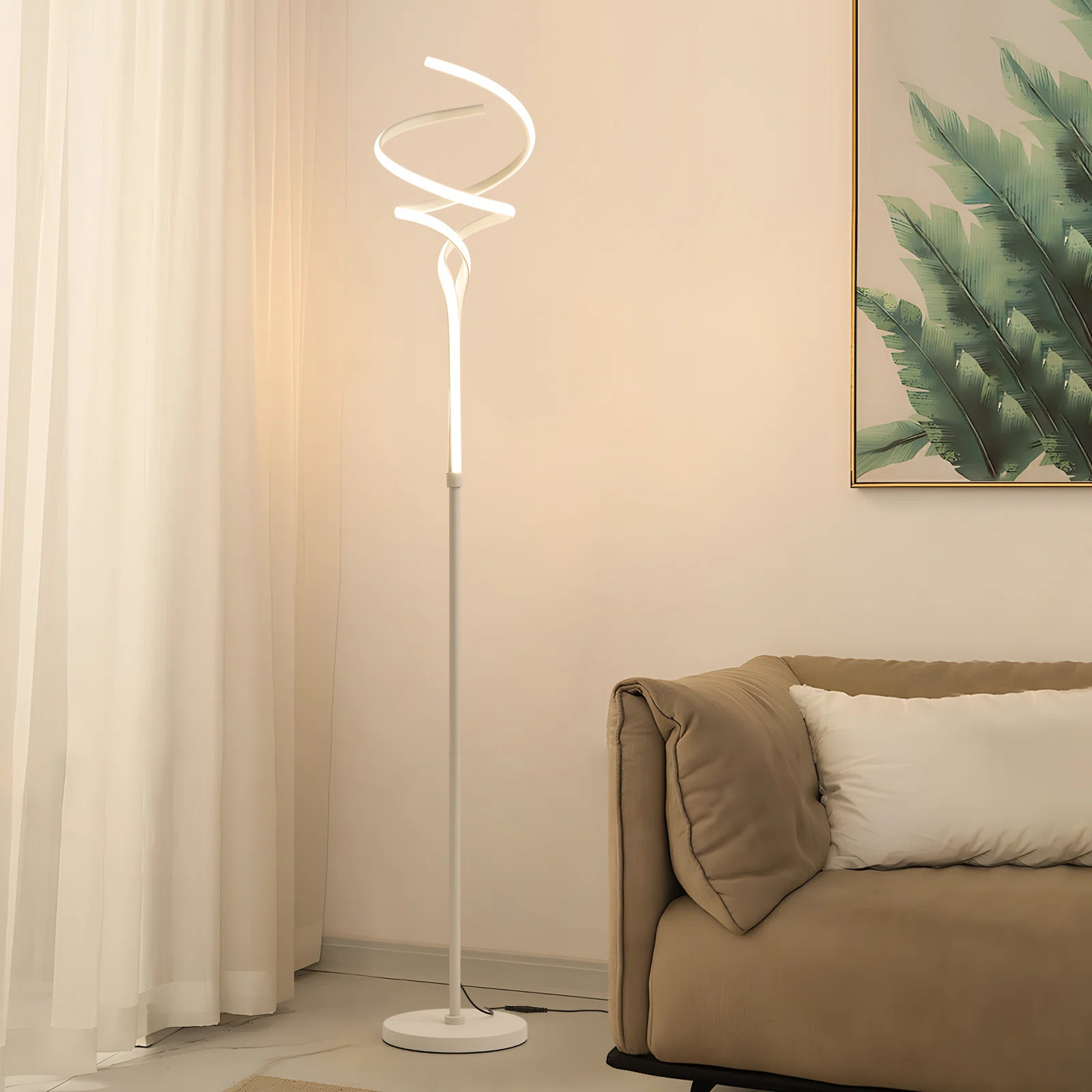 63’’ Led Novelty Floor Lamp Dimmable Black Floor Lamp with Remote | Wayfair North America