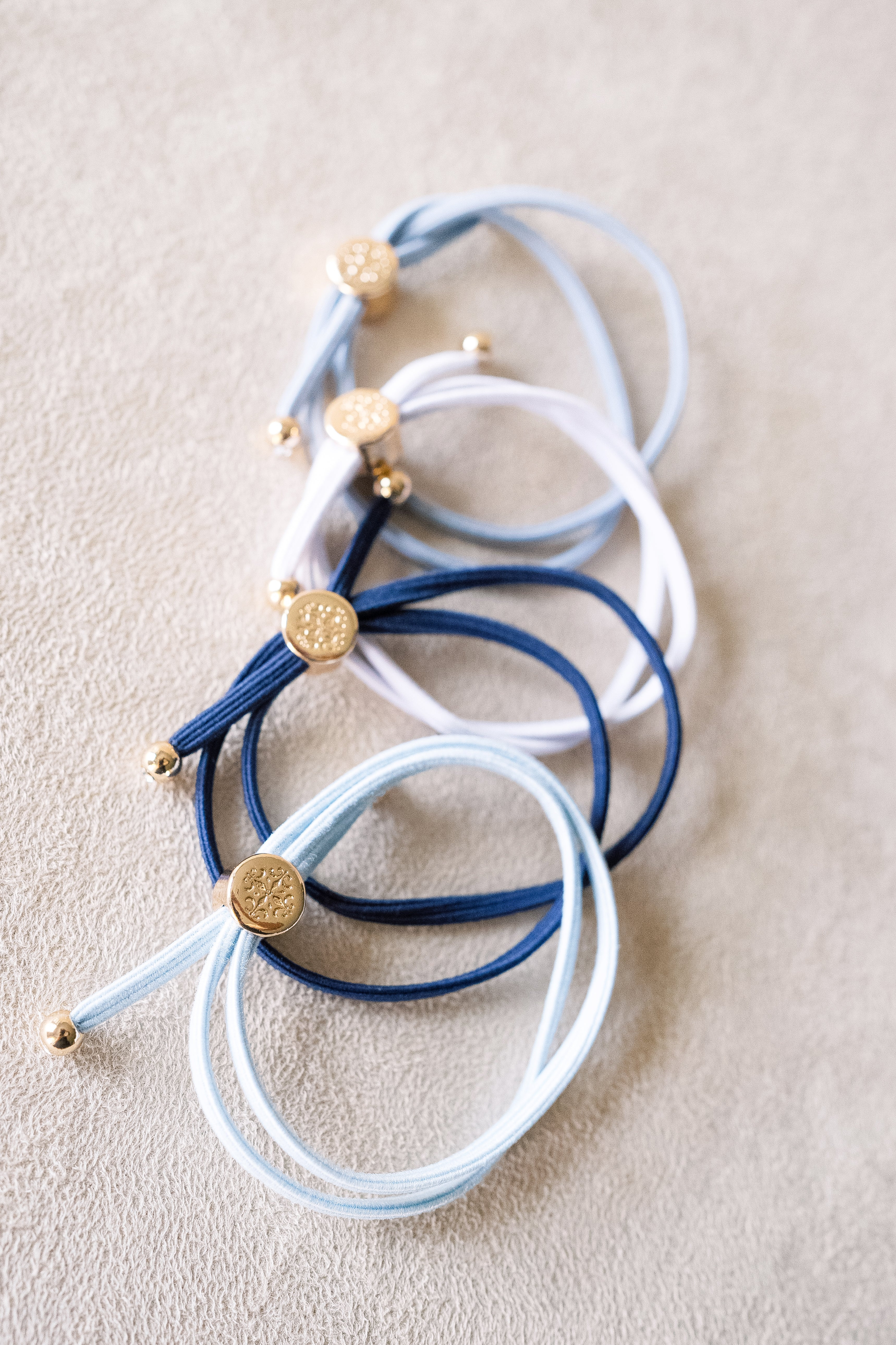 Skinny Hair Tie Set In Gameday Blue | Smith and Co. Jewel Design