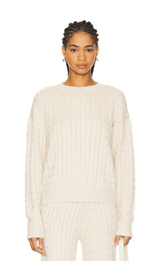 Hannah Sweater in Light Beige | Revolve Clothing (Global)