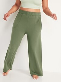 High-Waisted Cozy-Knit Wide-Leg Pajama Pants for Women | Old Navy (US)