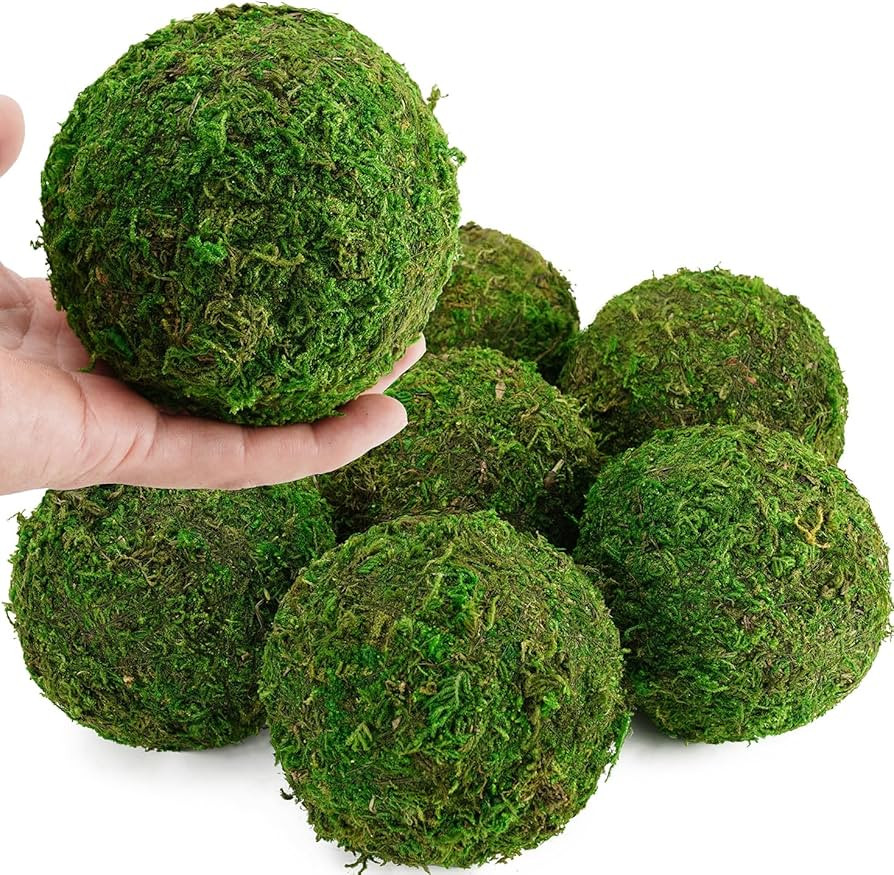 Decorative Moss Balls Set - Fake Moss Balls for Bowl Fillers, Centerpiece Decor, Home Decor, Vase... | Amazon (US)