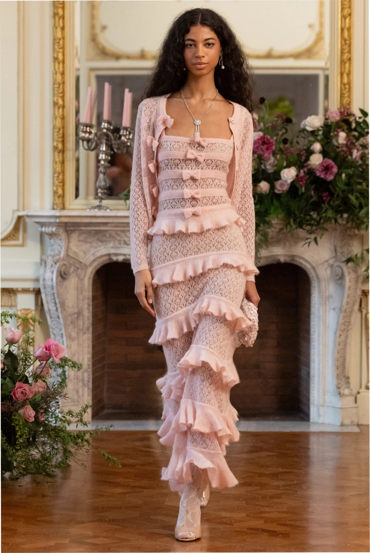 Hannelore Knit Ruffle Tier Dress | LoveShackFancy
