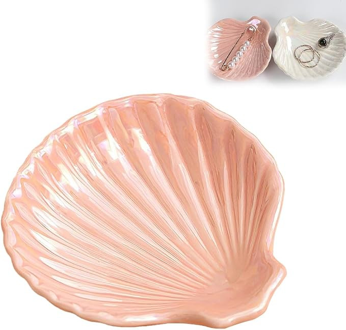 Shell Trinket Dish, Jewelry Plate Trinket Tray, Ceramic Small Shell Perfume Trinket Tray Dish Hol... | Amazon (CA)