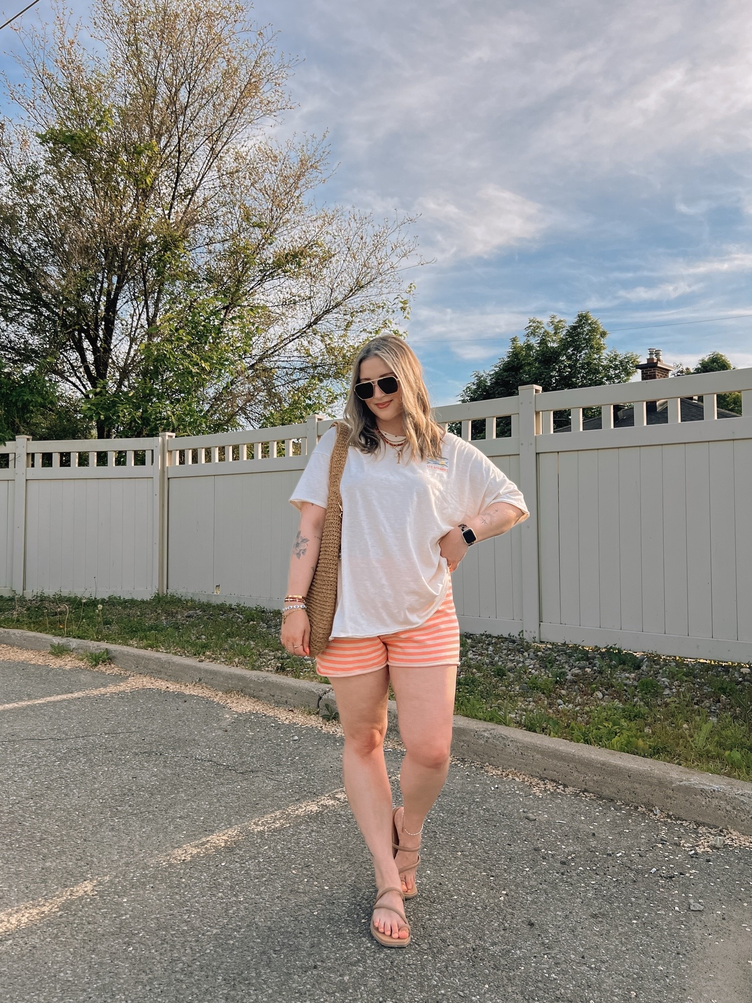 Comfy casual summer outfit! Wearing L in both the sardine graphic tee and striped shorts. Crocs sandals are super comfy, I’m a 9.5-10 and wear a 10. Canadian Crocs link under “similar products”

#LTKsummer #LTKmidsize #LTKsale