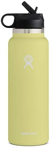 Hydro Flask Wide Mouth Straw Lid - Stainless Steel Reusable Water Bottle - Vacuum Insulated, Dishwas | Amazon (US)