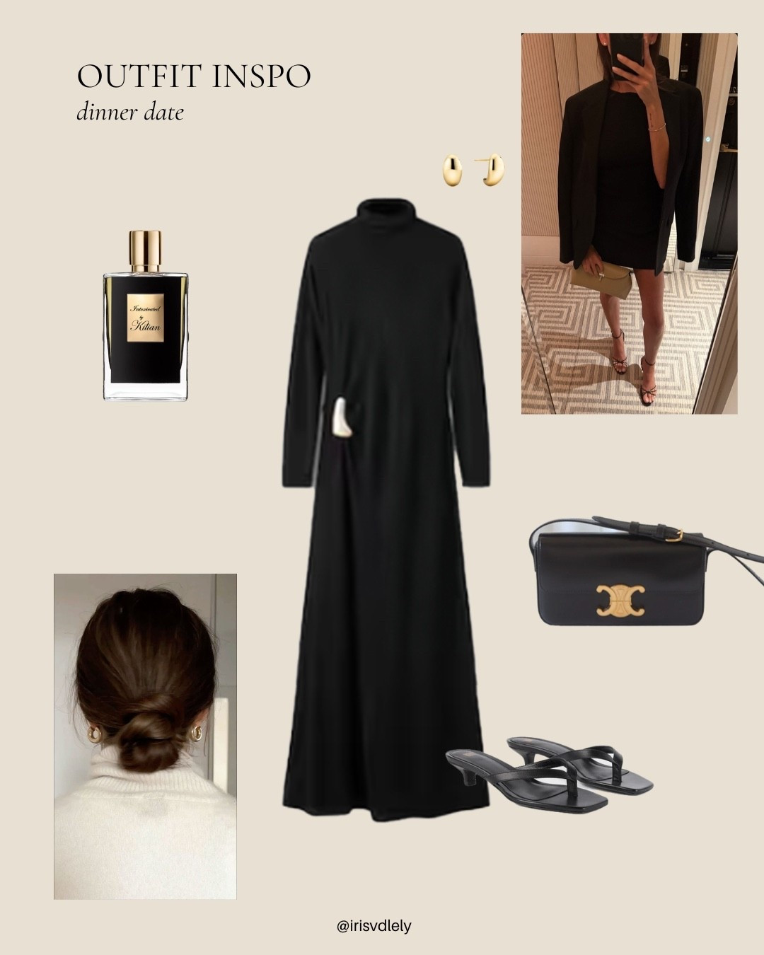 Dinner date night outfit with black dress 

Bag is available at The Classic Edit 

#LTKFashionMonth #LTKluxury #LTKdatenight