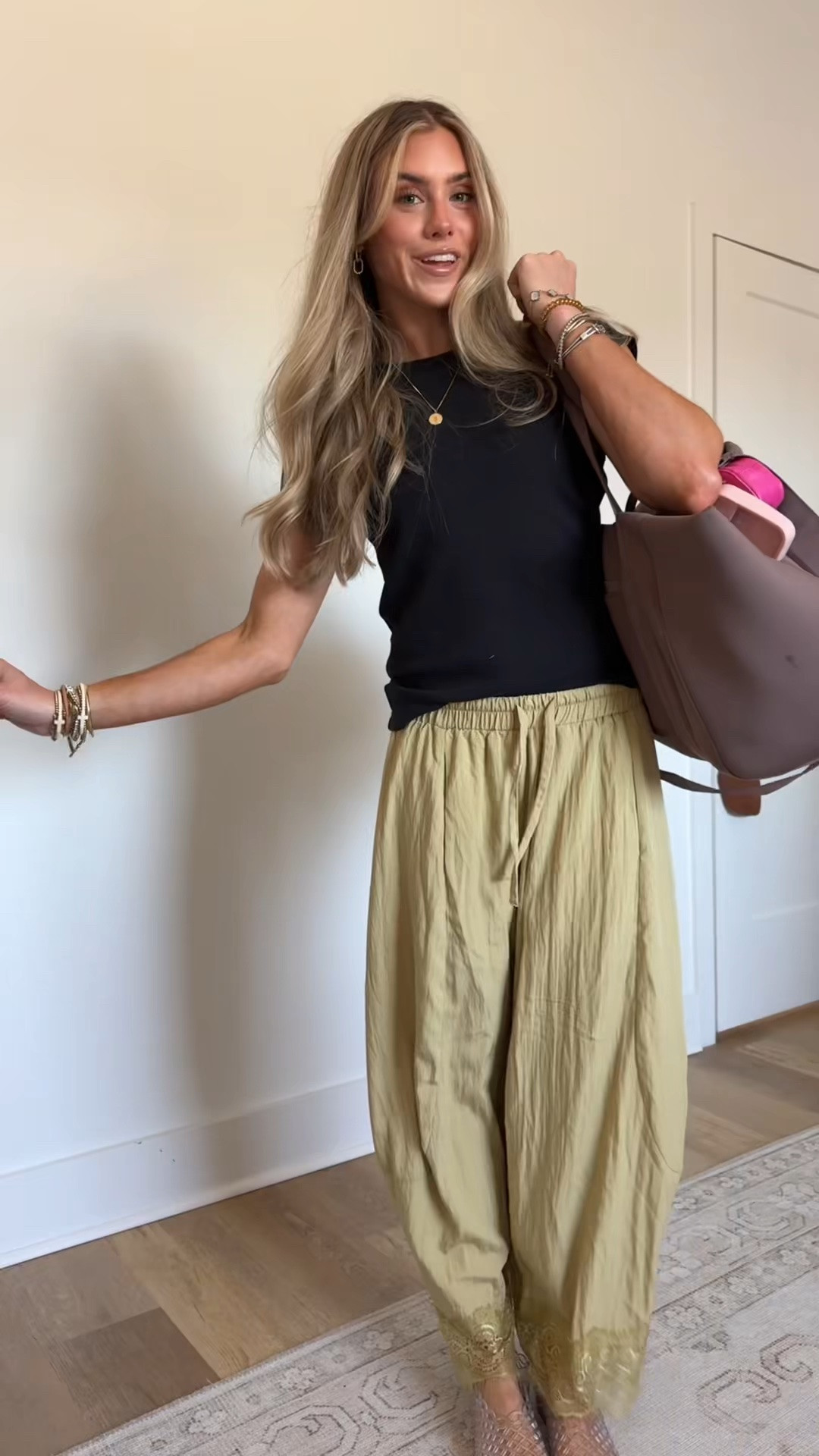 Travel airport outfit! My shirt is from Cuts Clothing my code is (SLOANEV) and my pants are Amazon size small PUWEI Women's Cropped Lace-Hem Pants High Waisted Drawstring Wide Leg Pants Casual Lightweight Trousers with Pockets. Of course using my @Dagne Dover travel bag.
@Dagne Dover @Steve Madden US

#LTKootd #LTKTravel #LTKdayinmylife