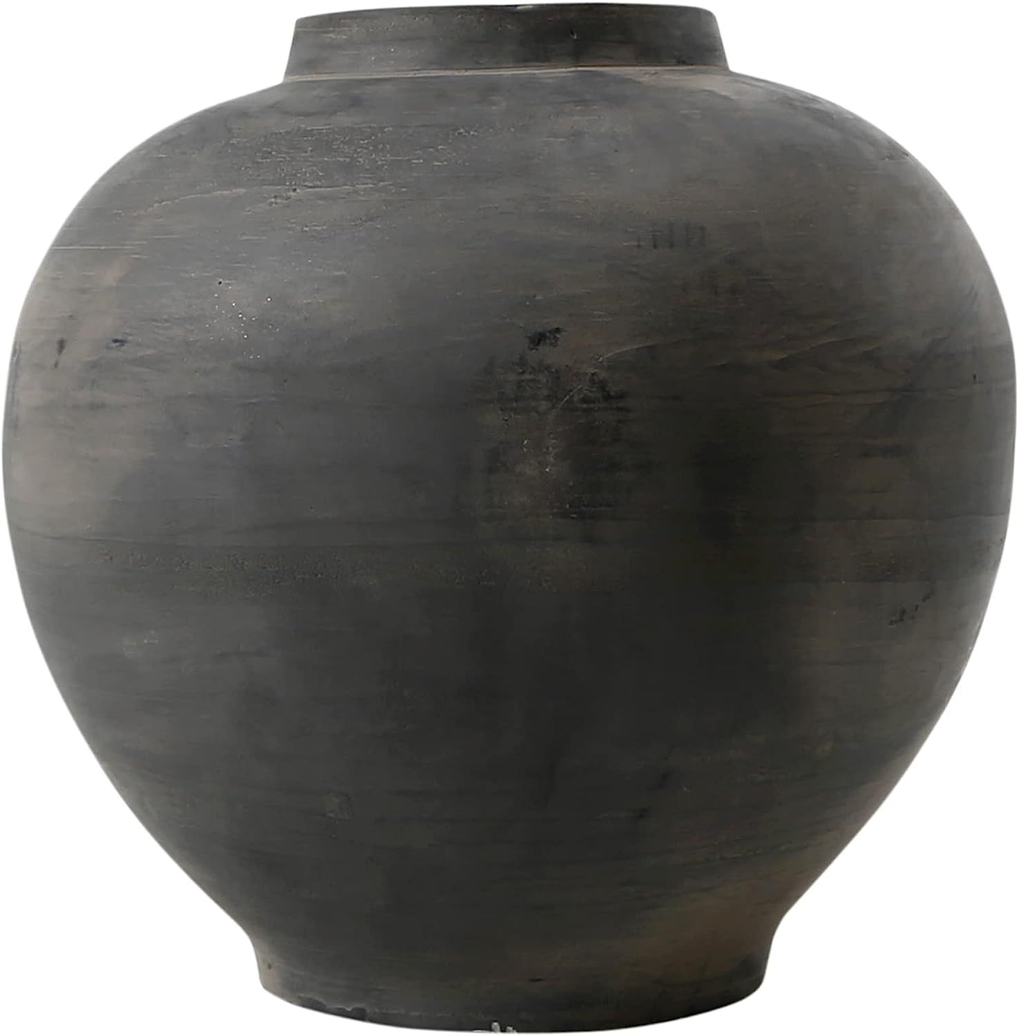 Lily's Living Earthy Gray Small Pottery Apple-Shaped Pot, 10 Inch Tall | Amazon (US)