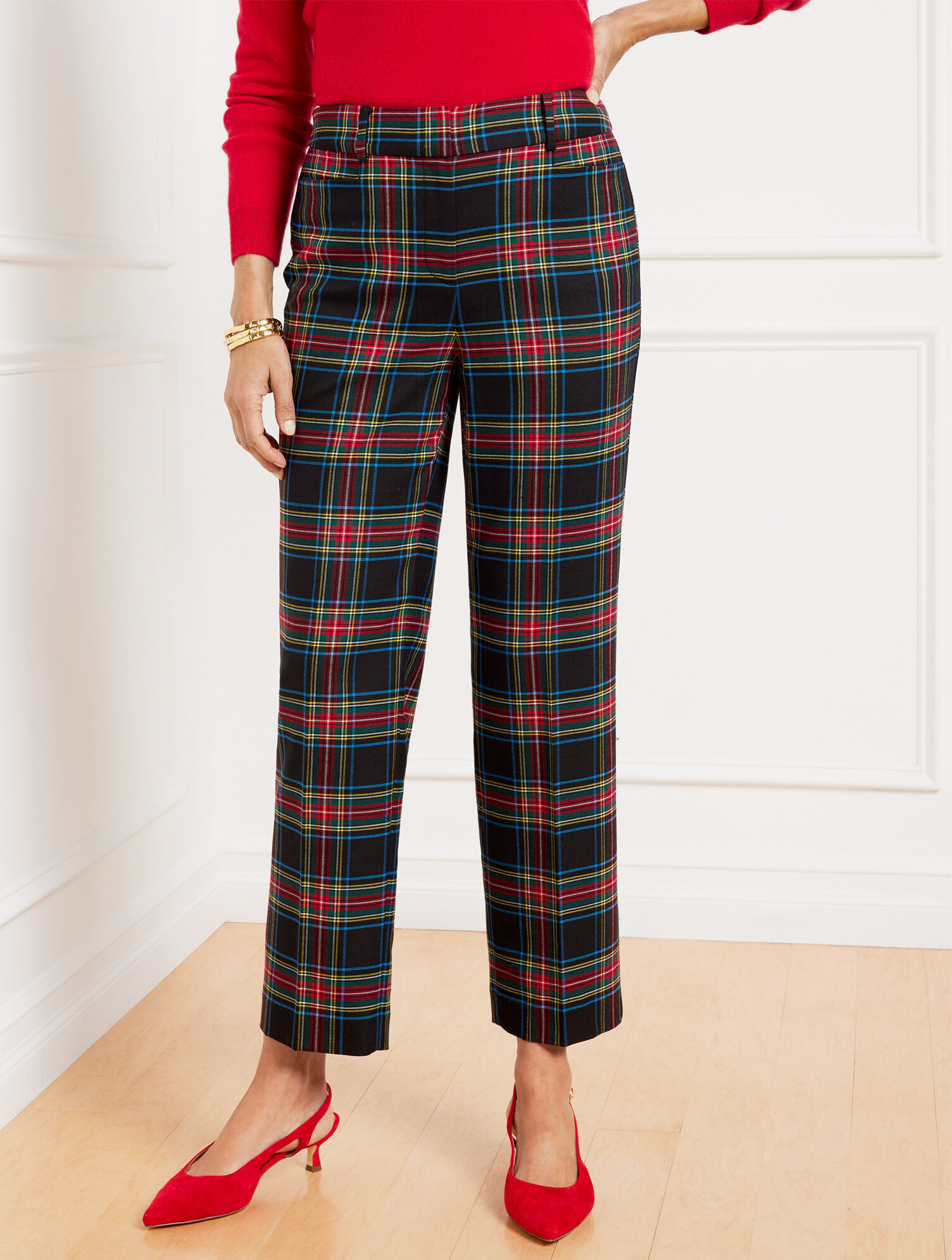 Straight Ankle Pants - Celebrate Plaid | Talbots