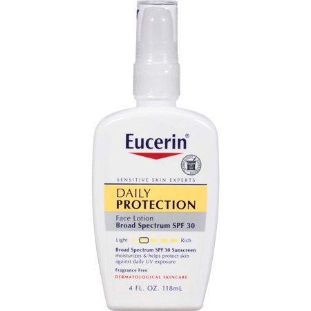 Eucerin Daily Protection Face Lotion - Broad Spectrum SPF 30 - Moisturizes and Protects Sensitive, D | Walmart (US)