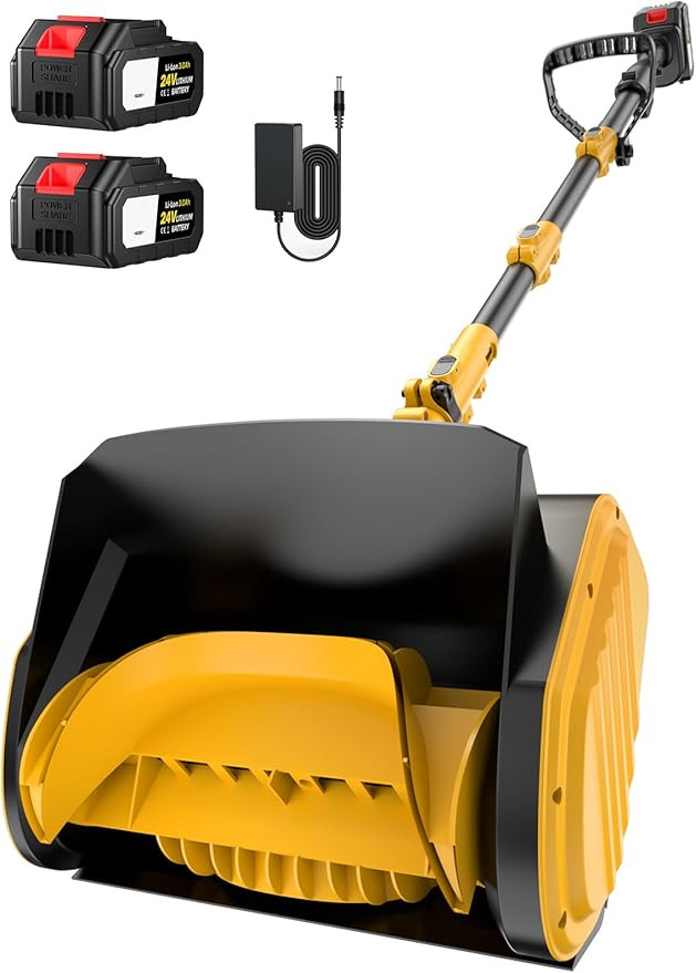 Electric Snow Shovel, 21000RPM Cordless Snow Blower, 13" Snow Blower with 2 Powered 24V Batteries... | Amazon (US)