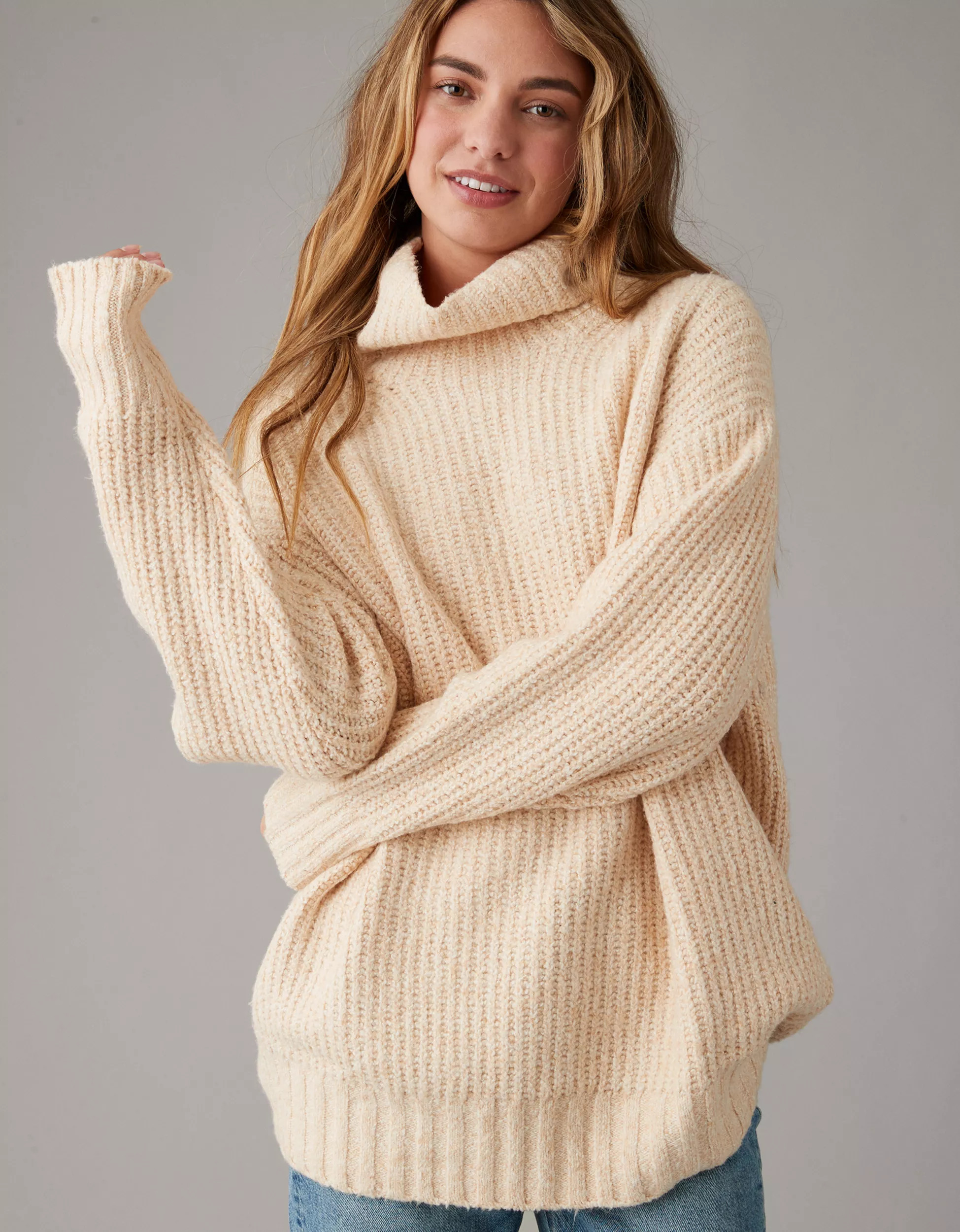AE Whoa So Soft Mock Neck Sweater | American Eagle Outfitters (US & CA)