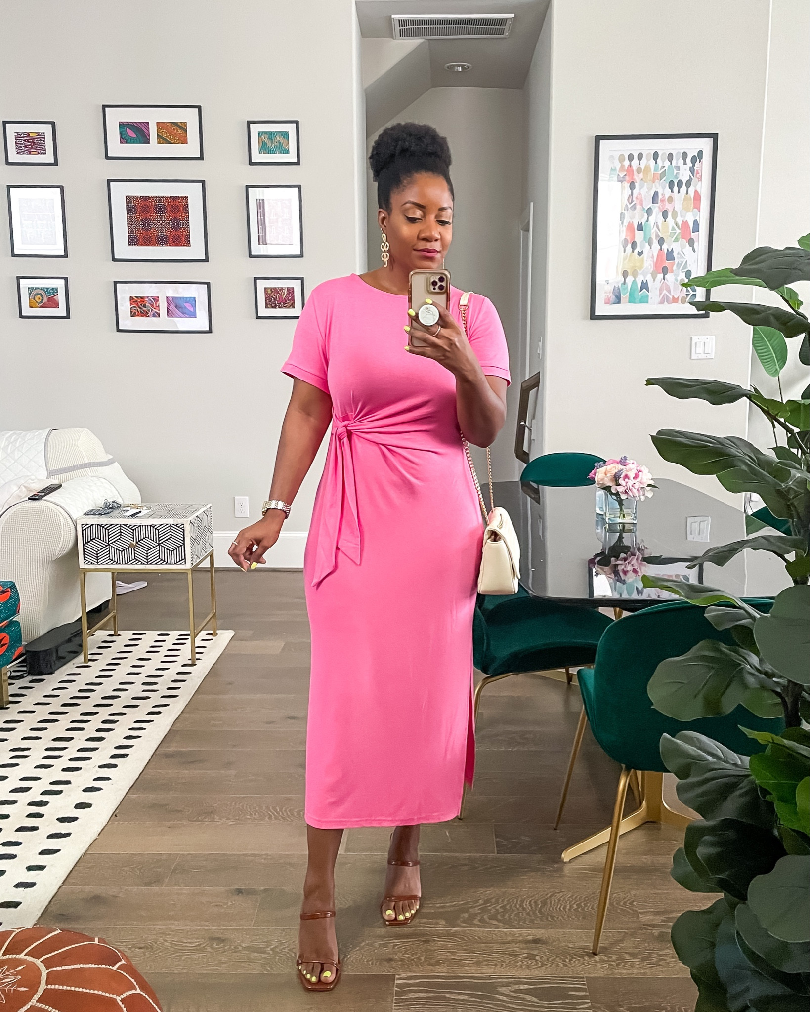 Love this dress from @amazonfashion! 💕 The color is so fun, and I love the flattering fit. I wore this to church on Easter. It’s TTS. I’m wearing a L. #founditonamazon

#LTKwedding #LTKSeasonal #LTKunder50