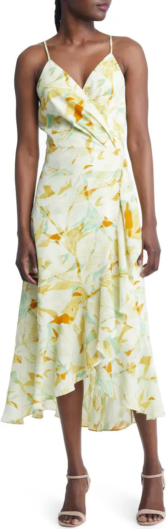 Faux Wrap Floral Midi Dress | Nordstrom