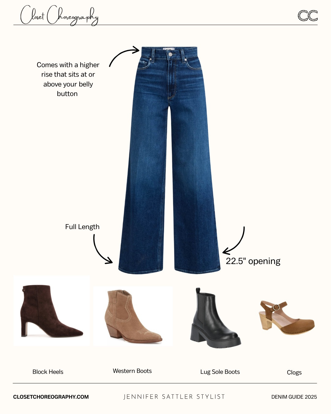 The best shoes for wide leg jeans