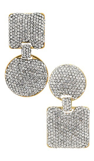 Pave Mixed Shape Earrings in Crystal | Revolve Clothing (Global)