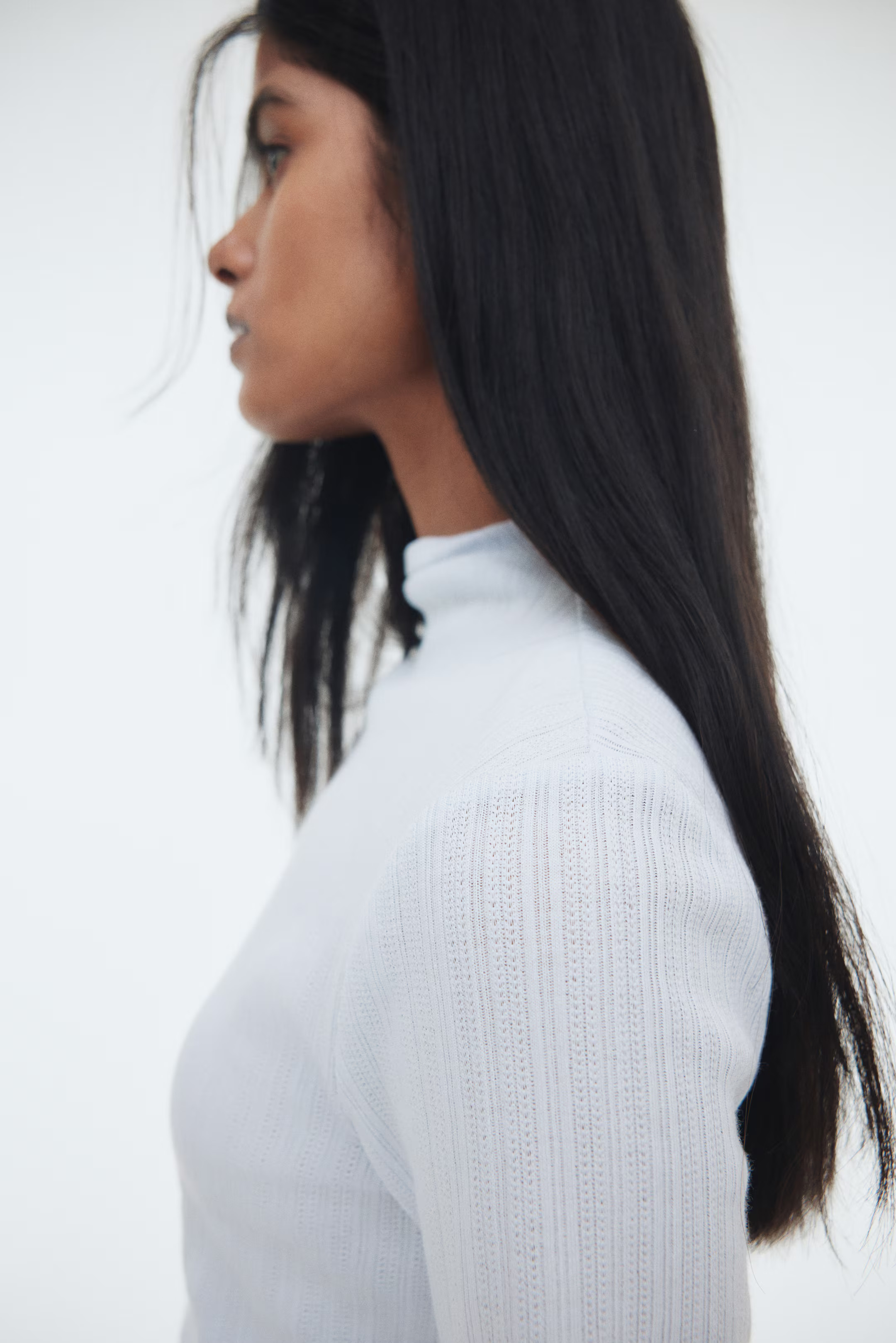 Ribbed Mock Turtleneck Top | H&M (US + CA)