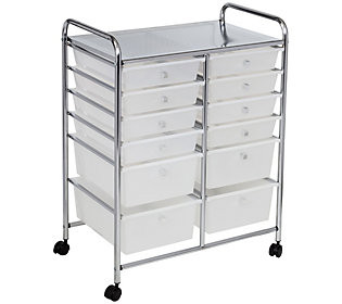 Honey-Can-Do 12-Drawer Rolling Craft Storage Or Office Cart | QVC