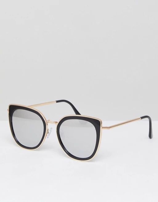 Jeepers Peepers Cat Eye Sunglasses In Black | ASOS US