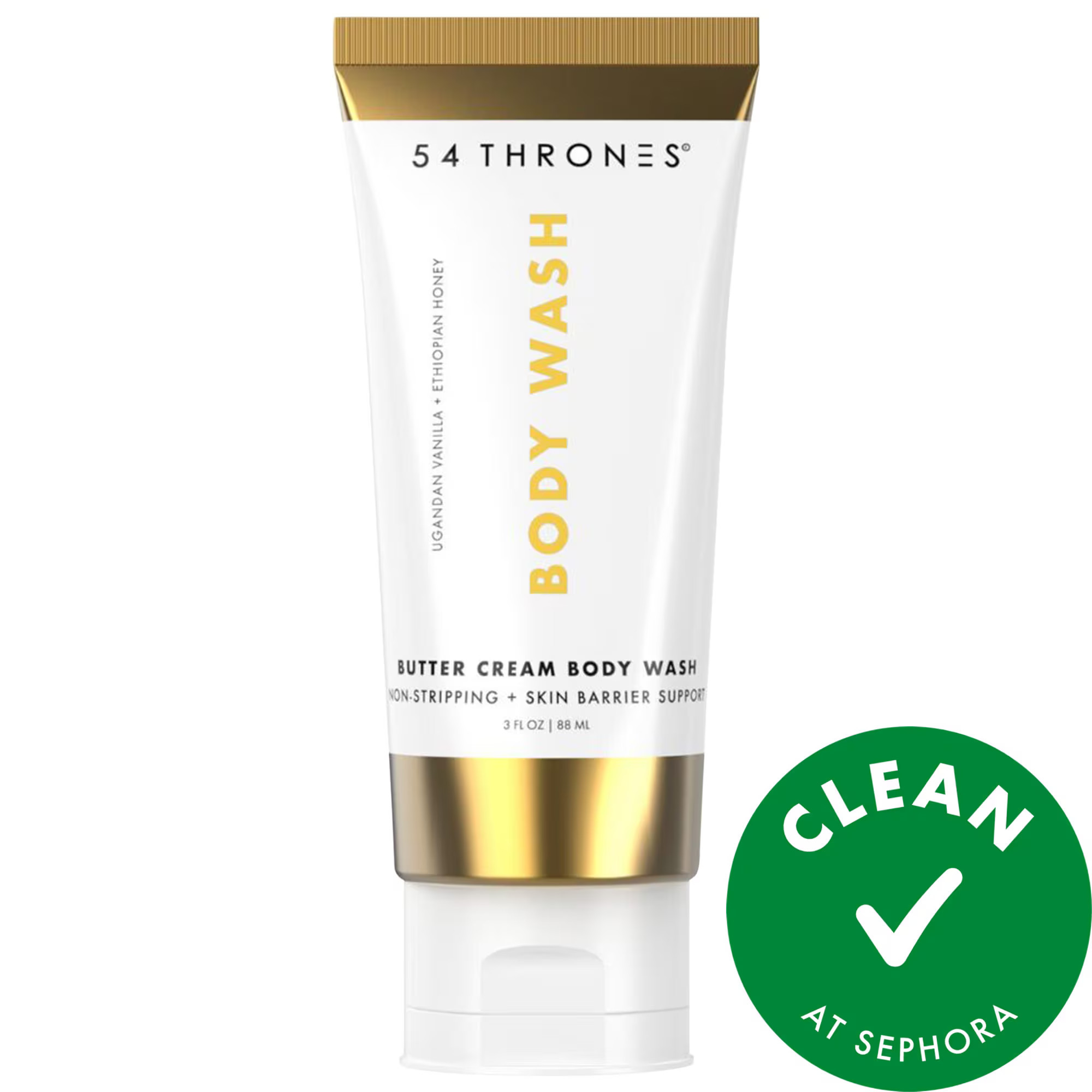 54 Thrones Mini Moisturizing Butter Cream Body Wash - Non-Stripping with Shea Butter, Ceramides and Niacinamide 3 oz / 88 ml | Sephora (US)