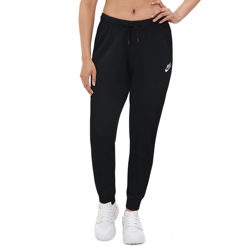 Nike Womens Nike Essential Fleece Joggers - Womens Black/White Size S | Foot Locker (US)
