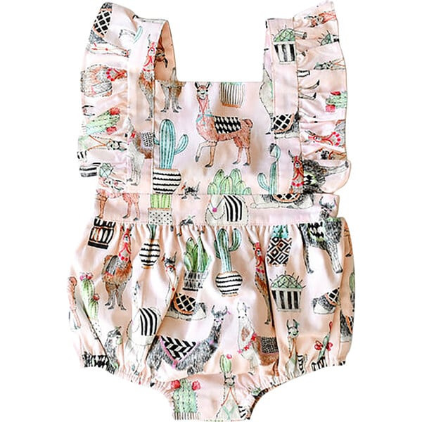Bubble Romper, Pink Llamas | Maisonette
