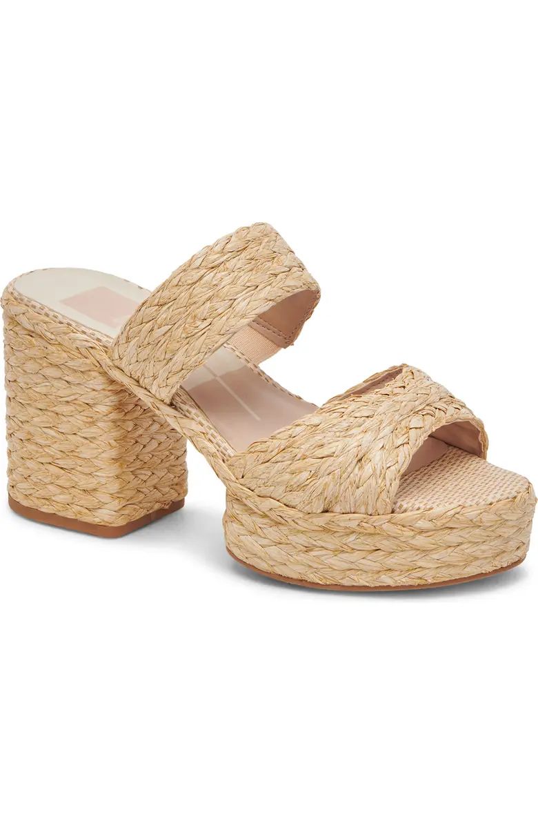 Dolce Vita Latoya Raffia Platform Sandal (Women) | Nordstrom | Nordstrom