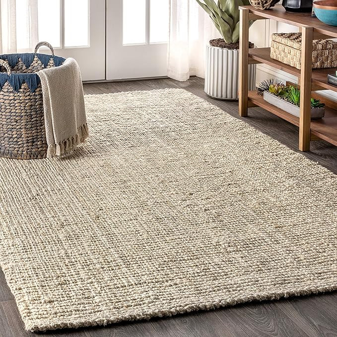 JONATHAN Y NRF102B-8 Pata Hand Woven Chunky Jute Indoor Area-Rug Bohemian Farmhouse Easy-Cleaning... | Amazon (US)