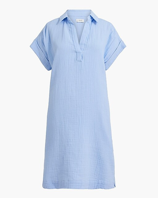 Short-sleeve gauze popover dress | J.Crew Factory