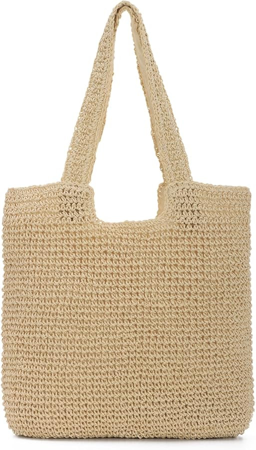 Freie Liebe Straw Beach Bag for Women Summer Woven Tote Bag Shoulder Handbags | Amazon (US)