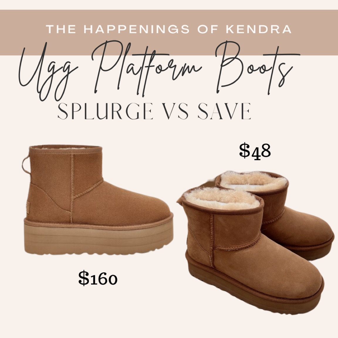 UGG Platform Boots but 1/3 of the cost 

#LTKGiftGuide #LTKshoecrush #LTKunder50