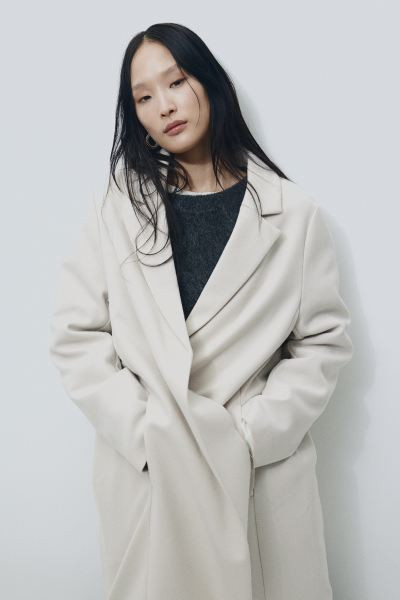 Single-breasted Coat - Cream - Ladies | H&M US | H&M (US + CA)