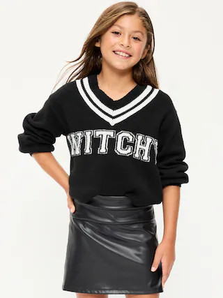 Cropped V-Neck Sweater for Girls | Old Navy (CA)