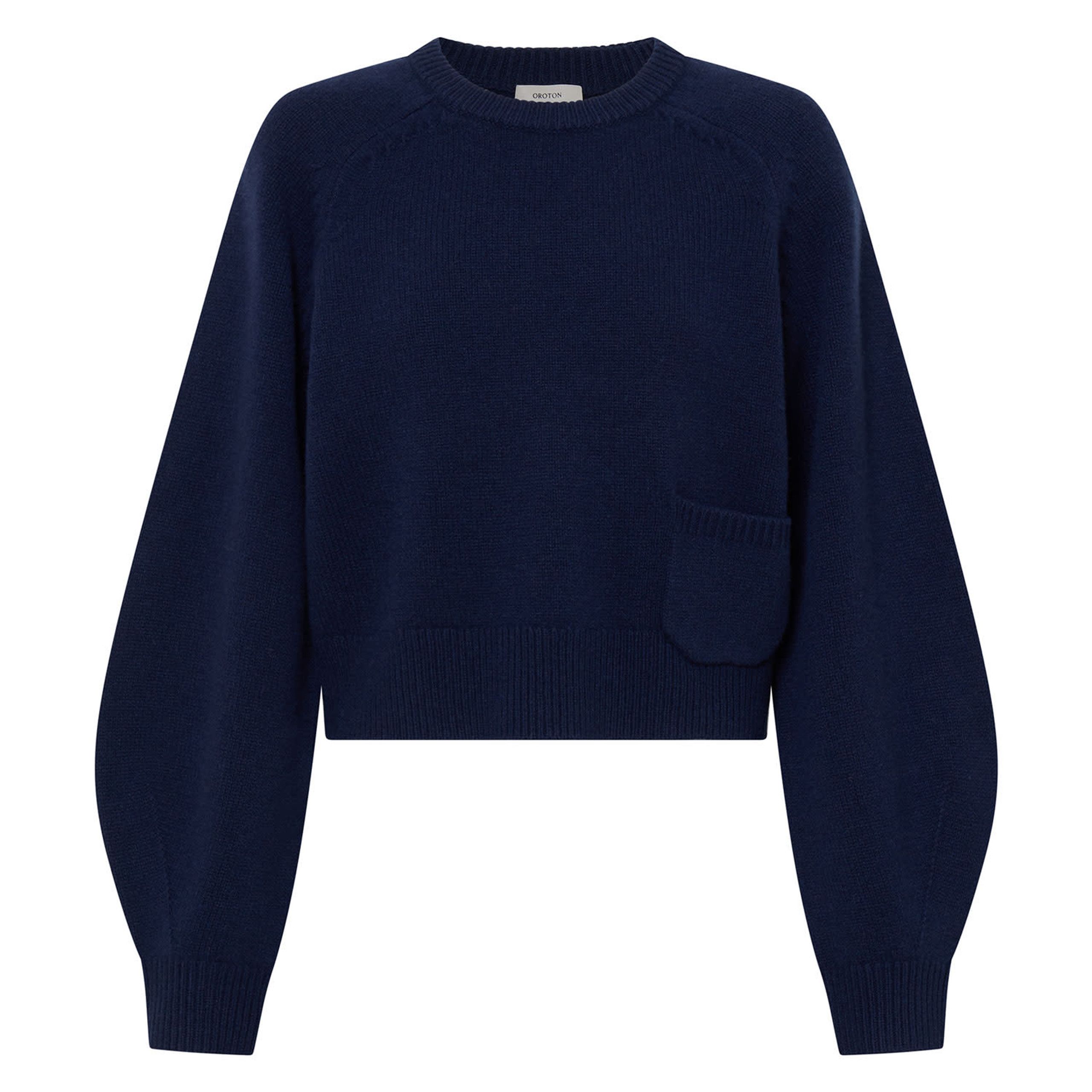 Crop Crew Sweater - North Sea | Oroton | Oroton